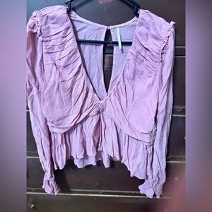 Free people blouse mauve color
